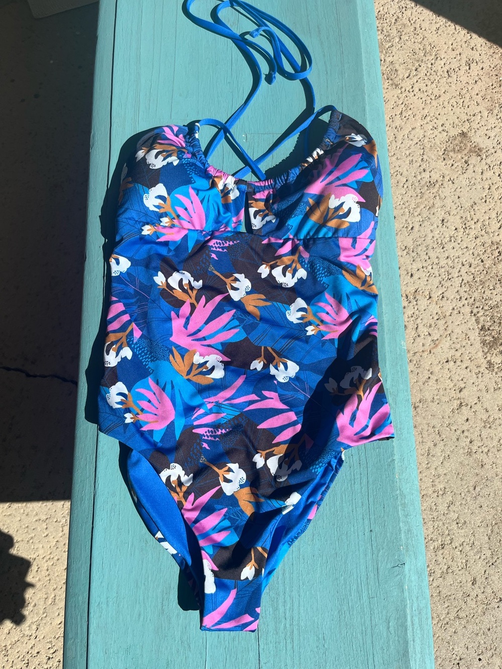 Patagonia Glassy Dawn Floral One-Piece Swimsuit Size S